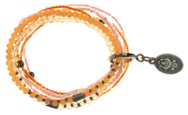 Petit Glamour d'Afrique orange/pink - Bracelet Konplott